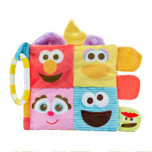 B?RN FORETRUKKET Sesame Street Soft Book med dine yndlingsfigurer med sensoriske materialer og flere faner til at holde baby engageret - 11 tomme