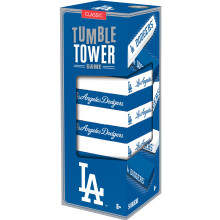 MasterPieces Game Day - MLB Los Angeles Dodgers - Blocchi di vero legno Tumble Tower con licenza ufficiale