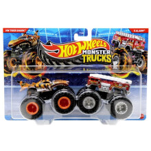 Hot Wheels Monster Truck Tiger Shark vs 5 Alarm Demoliton Doubles in scala 1:64