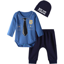 Fantasia de Policia para Bebé Menino, Azul, Recém-Nascido