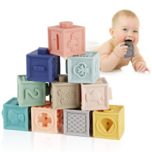 Mini Tudou Blocchi Morbidi per Bambini Giocattoli Educativi Squeeze con Numeri Animali Forme 12PCS