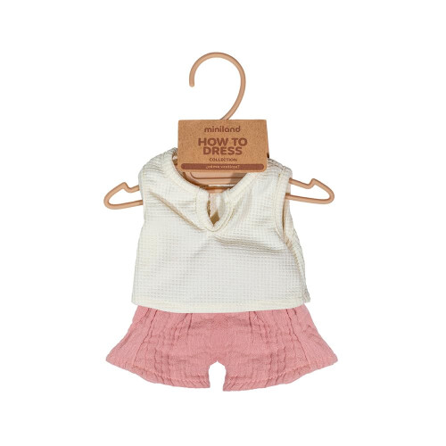 Miniland - Roupas para Boneca de 15 polegadas, Acessório de Vestuário, Camiseta e Calças de Verão 1