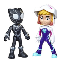 Spidey e i suoi fantastici amici Pacchetto Eroe 2-Pack, Action Figures Marvel, Funzione Maschera, Ghost-Spider e Black Panther