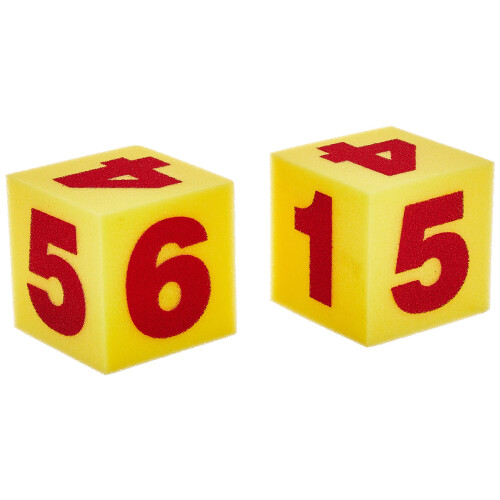 Learning Resources LEARNING RESOURCES LER0412 GIANT SOFT CUBES NUMERAL-2/PK 5 SQUARE