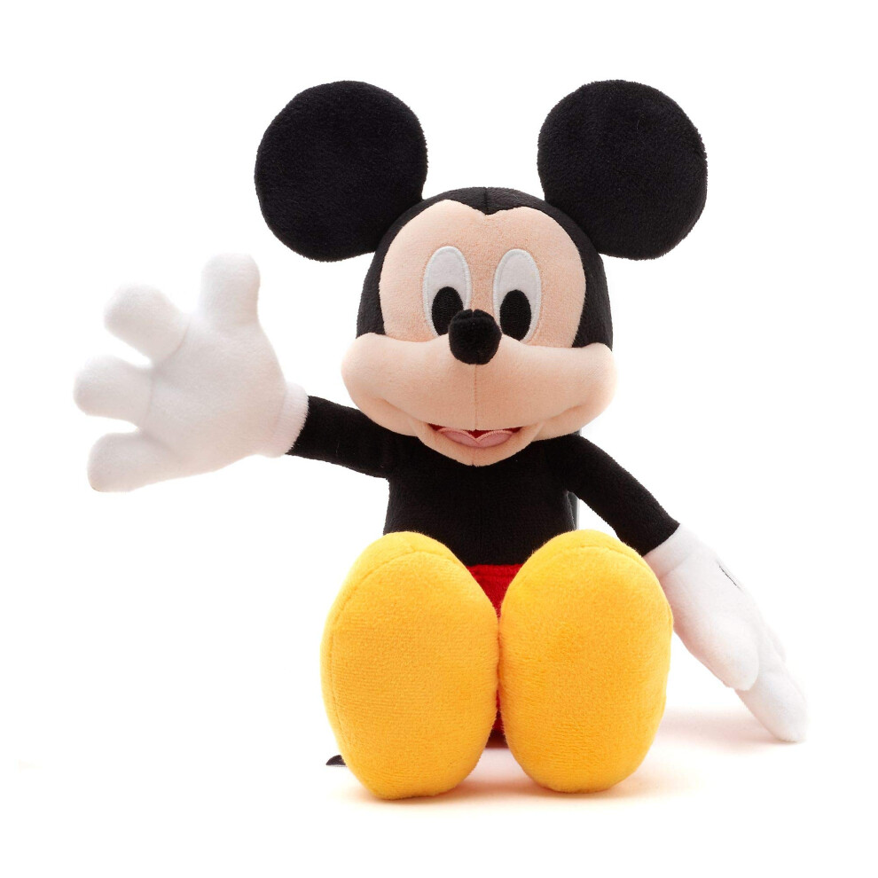 Disney Store Mickey Mouse Small Soft Plush Toy, 33Cm/12", Iconic Cuddly Toy Character With Classic Embroidered Features, Suitable For