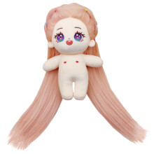 niannyyhouse 20cm pluche pop lang haar meisje humano?e gevuld lichaam geen attribuut 8"""" normaal lichaam aankleedgeschenken (a-51-met skelet)