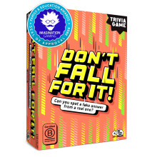 Don't Fall for It - Fun Trivia Travel Game Age 3+ for Families and Kids | Hilarious Board Game for All Ages | 2+ Players Portable and Easy to Play