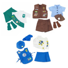 Emily Rose Doll Clothes Value Pack (3) 18 tuuman Doll Girl Scout -univormut, mukaan lukien Daisy Brownie ja Junior Costume -asut | Virallisesti lisen
