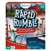 Skillmatics Rapid Rumble - A Trip Around The 50 States, Fast-Paced Board Game for Kids, Teens & Adults, Fun for Family Game Night & Educational Toy, Q