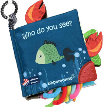 Fisk Babybog 0-6 m?neder Touch Feel Cloth Crinkle B?ger til babyer Sp?db?rn Babyleget?j 6-12 m?neder L?ring Uddannelse Bl?dt sansespejl Leget?j B