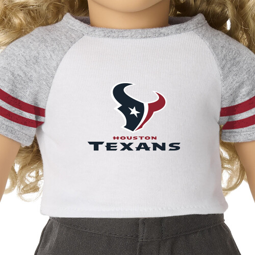 American Girl Camiseta de Fan do Houston Texans para Bonecas de 18 polegadas, Red e Navy, 1 peça, Idades 6+ 2