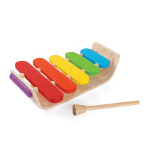PlanToys fa ovlis xilofon kisgyermekeknek | Krnyezetbart zens jtk 5 sznes kulccsal | Koordincis hallsi s motoros kszsgeket fejleszt | Bi