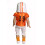 Uniforme de Futebol Laranja e Preto 6pc para Bonecas de 18 Polegadas | Qualidade Premium 3