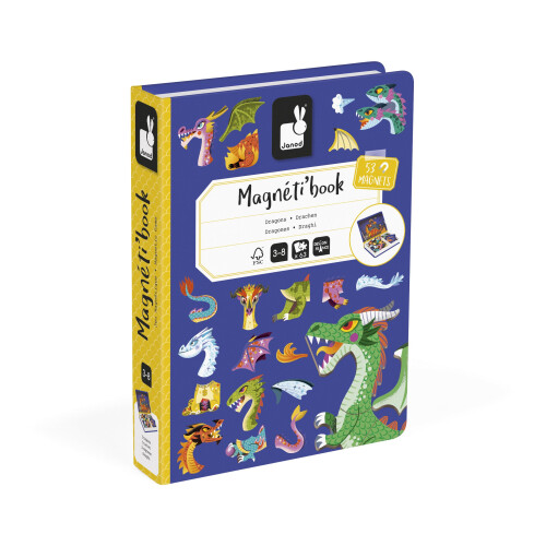 Janod Janod: Magneti'Book Dragons - Plush Soft Toy 1