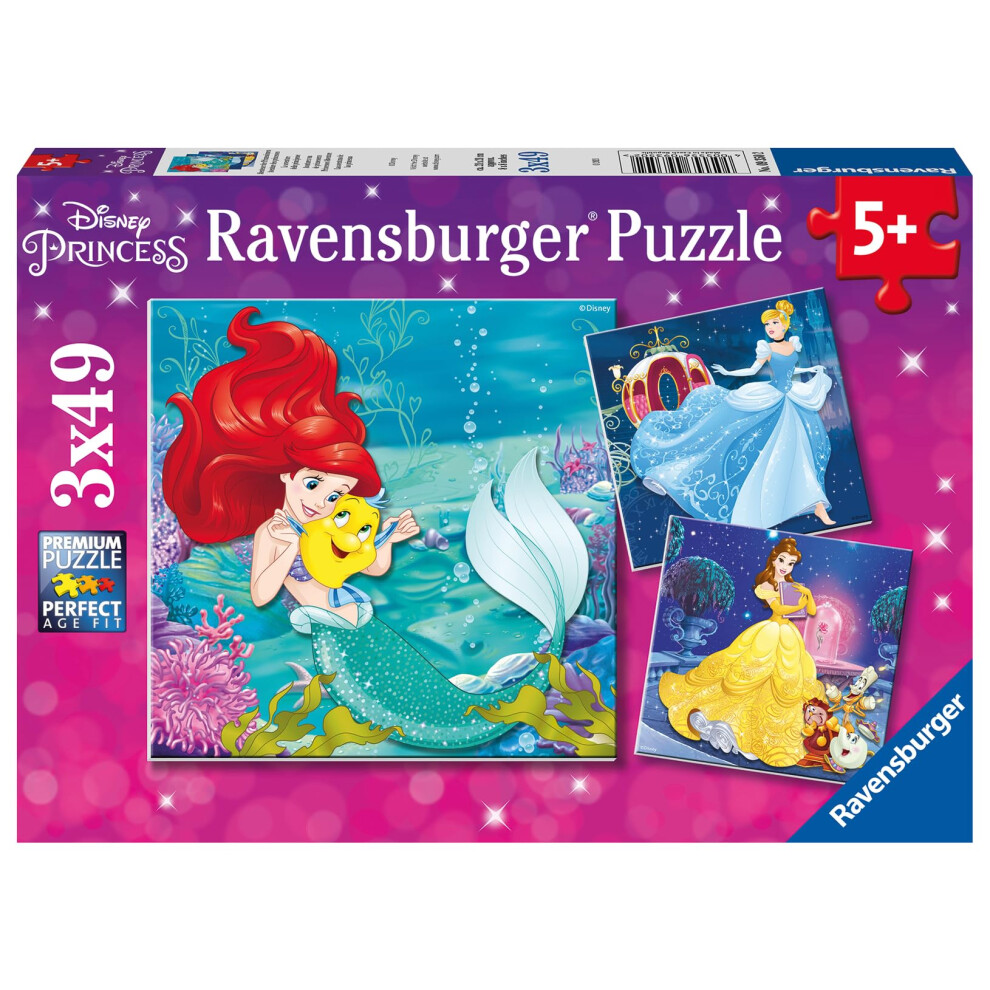 Ravensburger 3 X 49Pc Puzzles Disney Princess Adventure - Jigsaw Puzzle