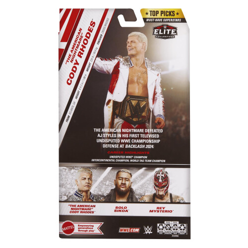 WWE WWE Cody Rhodes (RWB) Elite Topvalg 2025 (Wave 4) 2