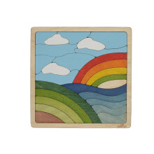 Puzzle arcobaleno per bambini | Puzzle in legno da 26 pezzi | Giocattolo didattico e regalo per ragazzi e ragazze dai 3 anni in su