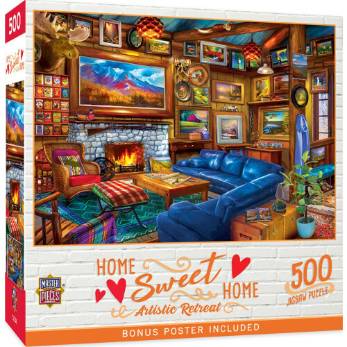 MasterPieces Home Sweet Home - Puzzle da 500 pezzi per ritiro artistico