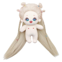 niannyyhouse 20cm pluche pop lang haar meisje humano?e gevuld lichaam geen attribuut 8"""" normaal lichaam aankleedgeschenken (a-52-met skelet)