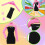 BLIJOLA 4 Conjuntos de Roupa para Bonecas de 11.5 polegadas, 11Pcs Vestidos Pretos Simples com Acessórios 4