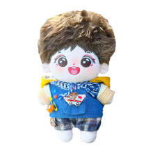 niannyyhouse 20cm pluche pop jongen humano?e gevuld lichaam geen attribuut 8"""" normaal lichaam draagbare kleding aankleedcadeaus (a-48-met skelet)