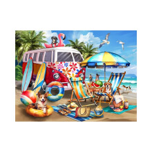 Buffalo Games - Tom Wood - Dog Days of Summer - Legpuzzel van 750 stukjes voor volwassenen - Uitdagende puzzel Perfect voor game-avonden - Afgewerkt