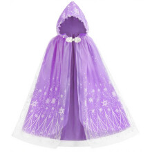 Capa Elsa para Meninas Fantasia Rainha Princesa Roxa 8-10 Anos
