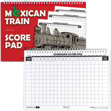 Extra Large Mexican Train Score Pads 11.3x7.9 in - 50-Page Mexican Train Accessories for Classic Domino Game - Mexican Train Score Sheets for Easy Ga