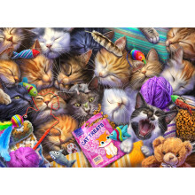 Buffalo Games - Jeff Haynie - Cat Nap - Puzzle da 750 pezzi per adulti - Puzzle impegnativo perfetto per le serate di gioco - La dimensione finit