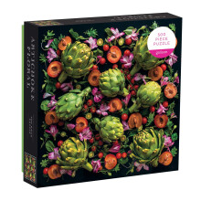 Galison 500-teiliges Artischocken-Blumenpuzzle für Erwachsene und Familien, anspruchsvolles Pflanzenpuzzle mit floralem Artischocken-Thema, mehrfarbi
