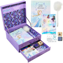 Ensemble de papeterie pour carnet de notes Disney Stitch, kit de journal intime pour enfants et fournitures artisanales (violet congel)
