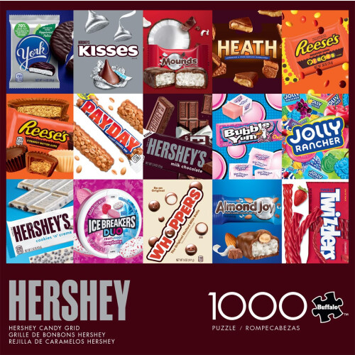 Buffalo Games - Hershey's - Quebra-Cabeça de 1000 Peças Hershey Candy Grid - Tamanho 26" 1