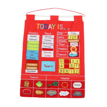 The Peanutshell Learning Calendar Wall Chart - Homeschool Supplies Interactive Pocket Chart for toddlers & Kids - F?rskole Learning Activity Boar