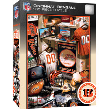 MasterPieces Game Day 500 stukjes puzzel voor volwassenen - NFL Cincinnati Bengals kleedkamer - 15""x21