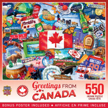 MasterPieces puzzel van 550 stukjes voor volwassenen en familie - Groeten uit Canada - 18""x24""""