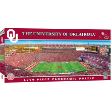 MasterPieces - Puzzle da 1000 pezzi NCAA Oklahoma Sooners Panoramica Stadio di Calcio Vista Divertimento per Adulti e Famiglia 13""""x39""""