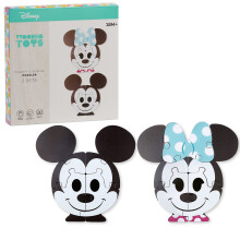 Disney Giocattoli in legno Puzzle di Topolino e Minnie Mouse 13 pezzi Giocattoli per bambini con licenza ufficiale per bambini dai 18 mesi di Jus
