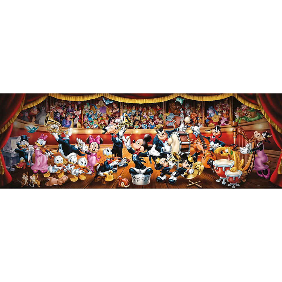Clementoni 39445 Disney Panorama Collection Clementoni-39445-Disney Panorama Collection-Disney Orchestra-1000 Pieces, Multi-Colour