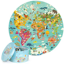 Boppi 150 Piece World Map Jigsaw Puzzle Playset Multicolour
