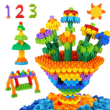 CAPT.GOOSE 300 Pcs Blocos de Construção para Crianças com Saco de Armazenamento - Brinquedos STEM Coloridos para Maiores de 3 Anos