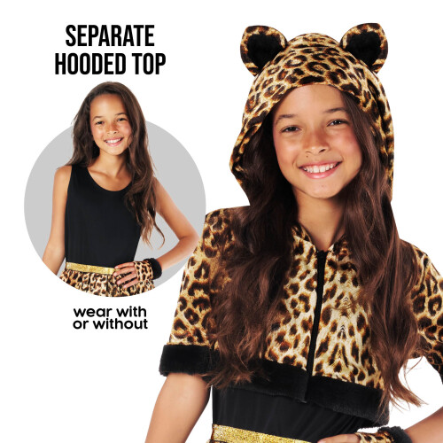 Morph Cat Leopard kostume til piger Leopard kattekostume Sorte katte B?rnekostumer Piger Halloween kostumer til b?rn Medium 2
