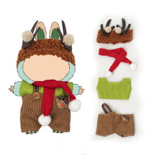 Roupas para Bonecas de 17cm (Sem Boneca) Conjunto de Acessórios Vestido Estiloso Milu Deer Natal