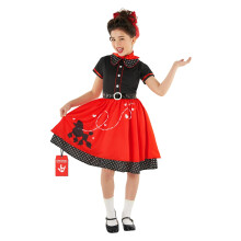 Saia Poodle para Meninas Fantasia Anos 50 Tamanho XL