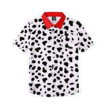 COSLAND Fantasia de Dálmata para Rapazes Camisa Aloha, Branca, Grande