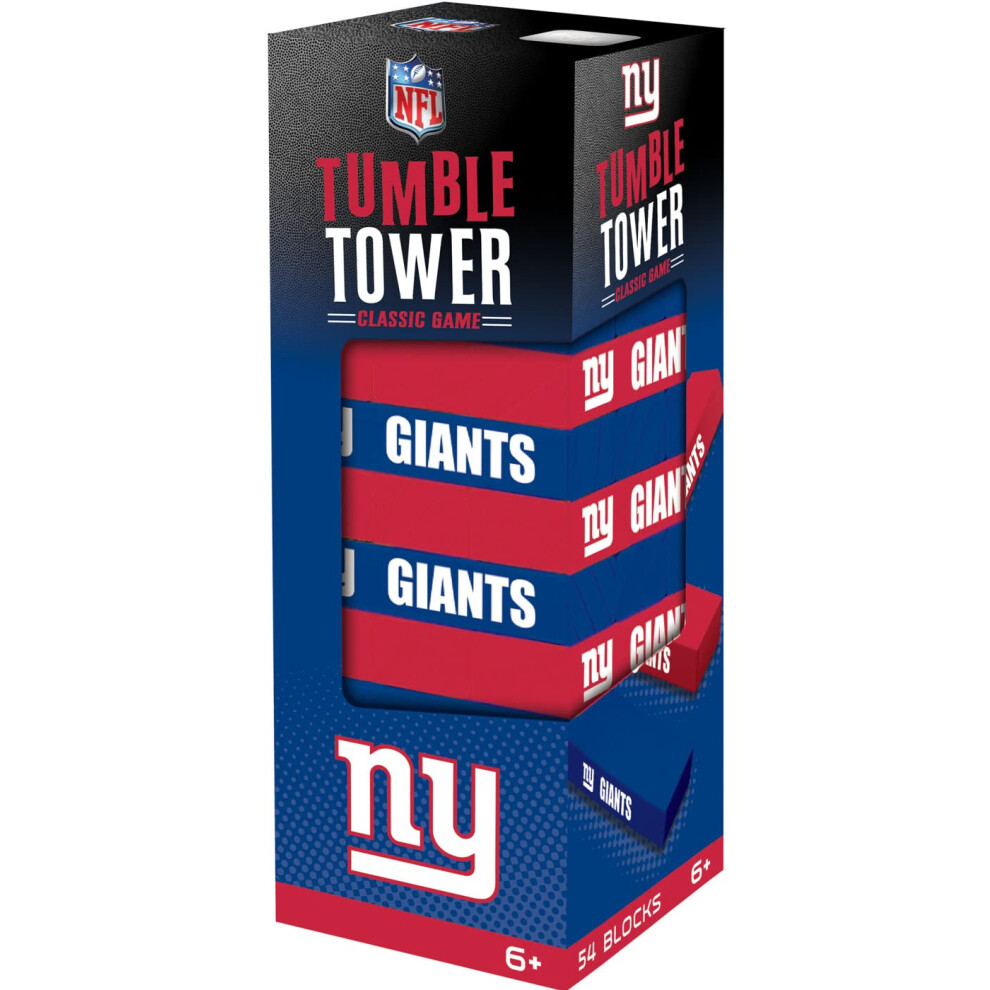Masterpieces Game Day - Nfl New York Giants - Oficilne Licencovan Bloky Tumble Tower Real Wood Blocks-image