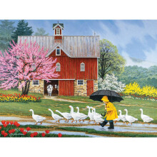 Bits and Pieces - Grote puzzel van 300 stukjes voor volwassenen - Puddle Jumpers Jigsaw Puzzle van kunstenaar John Sloane Voltooide puzzelgrootte: 18