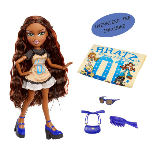 Bratz Bratz Stylin' Sasha Κούκλα Μόδας με Προσαρμόσιμο T-Shirt και Αξεσουάρ 1