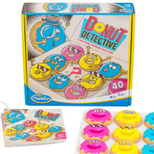 ThinkFun Donut Detective - Ein leckerer Logikspiel | Stärkt Problemlösungsfähigkeiten mit 40 Herausforderungen | Ab 8 Jahren