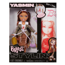Boneca Bratz Stylin' Yasmin com T-Shirt Personalizável e Acessórios