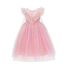 Dressy Daisy Toddler Girls Unicorn Fancy F?dselsdagsfest Pink Tyl Dress Pageant Prinsesse kostume med Cape Str. 8